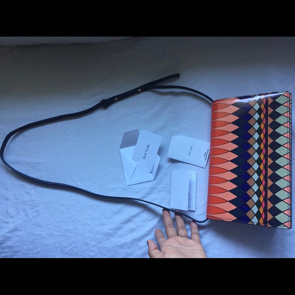 Auth Paul Smith Patent Leather Clutch Crossbody - Picture 8 of 8